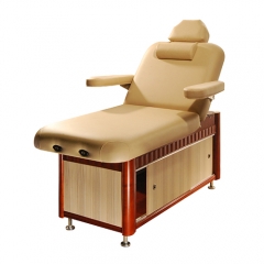 2 Section Backrest Armrest Wooden Salon Spa Beauty Bed | High Grade Massage Table