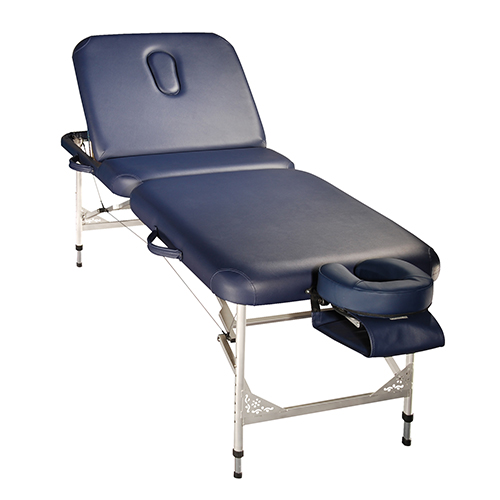 Vigor Deco S28 Aluminum Massage Table (Silver) With Backrest