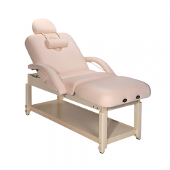 Archer Deluxe Wooden Adjustable Backrest Massage Table With Backrest Side Armrest