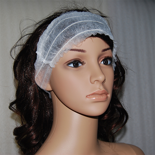 Disposable White Stretch Headband