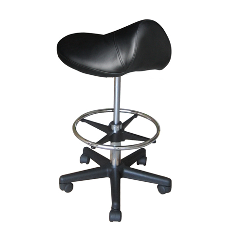 MS04H Saddle Stool With Foot Ring And Caster