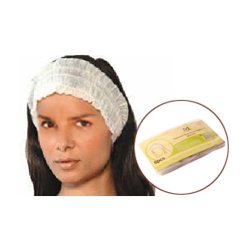 Disposable White Stretch Headband 6pcs Pack