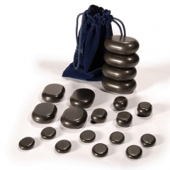 20 Pcs Ovular Basalt Stones Foot Massage Stone Set