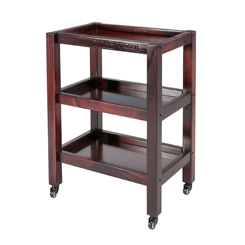  Infinity 3-Shelf Wooden Trolley MT33 walnut