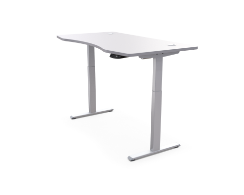 Hi5 Model E Home Workstation with Smart Lifting-White Table Top & White Frame