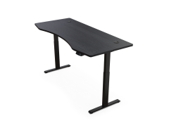 Hi5 E Form Intelligent Household Height Adjustable Table-Black Table Top & Black Frame