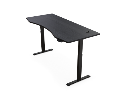 Hi5 E Form Intelligent Household Height Adjustable Table-Black Table Top & Black Frame
