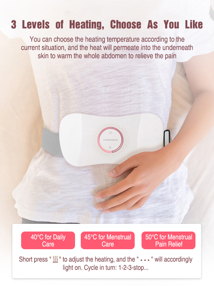 Hi5 Relly Menstrual Heating Pad Vibration Function Pain Relief Cramp