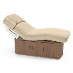 Alexander-B Multi-purpose 4 Motors Electric Treatment table with Cabinet Luxury Design with Detachable Table Cover