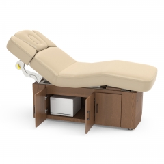 Alexander-B Multi-purpose 4 Motors Electric Treatment table with Cabinet Luxury Design with Detachable Table Cover