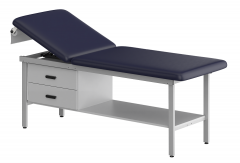 CLINIC-1 SERIES STEEL CONSTRUCTION TREATMENT TABLES WITH SHELF & TWO DRAWERS