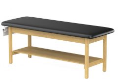 CLINIC-2 SERIES HARDWOOD LEG SUPPORT TREATMENT TABLES WITH FULL SHELF