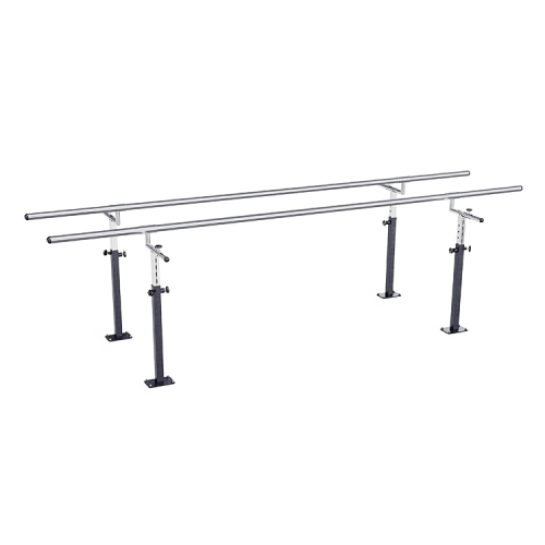 Floor Mounted Parallel Bars 7'/84'' Height‑Width Adjustable for Clinic & Hospital Patient Walking Training