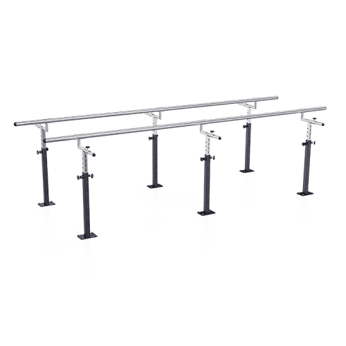 Medical Rehabilitation Floor Mounted Parallel Bars 10FT Adjustable Height and Width for Patient Walking Exercise