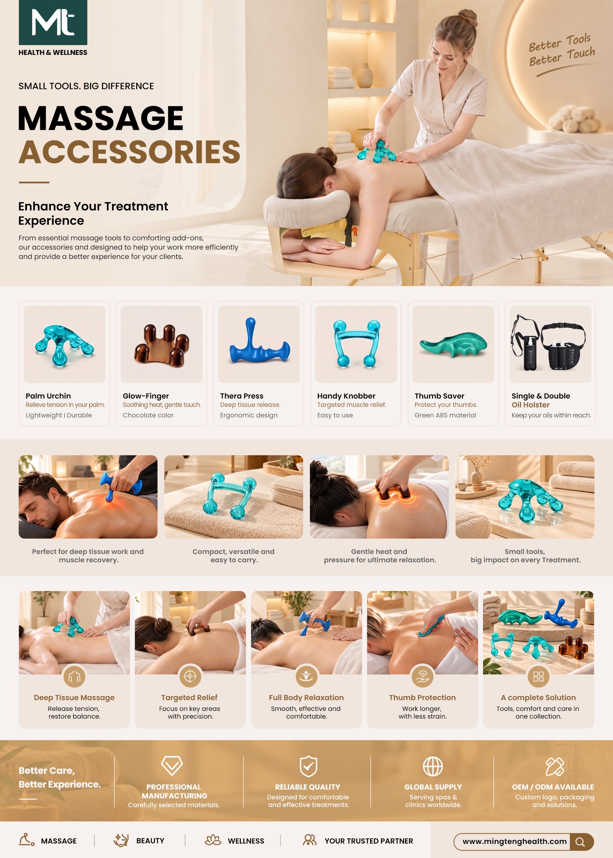 Professional Massage Accessories | Deep Tissue Massage Tools for Therapists & Spas